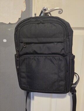 Men's Black Everyday Backpack - Durable Travel Bag